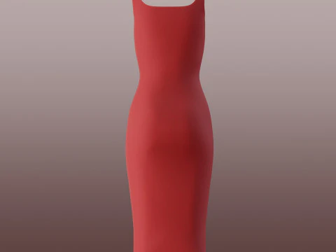 Bodycon pencil dress Clothing Model 3D Model