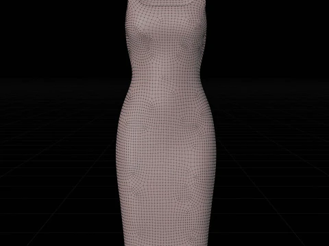 Bodycon pencil dress Clothing Model 3D Model