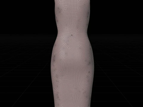 Bodycon pencil dress Clothing Model 3D Model