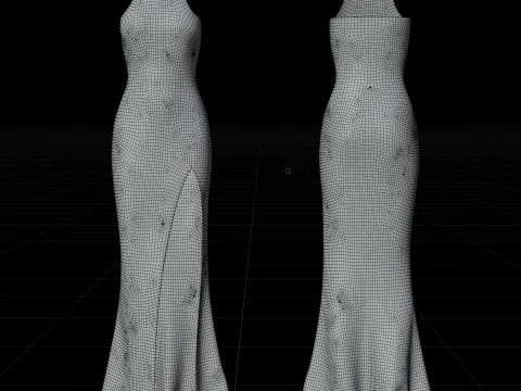 Red Gown Collection Pack Elegant Dresses Formal Wear Fashion Apparel 3D Model