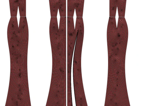 Red Gown Collection Pack Elegant Dresses Formal Wear Fashion Apparel 3D Model