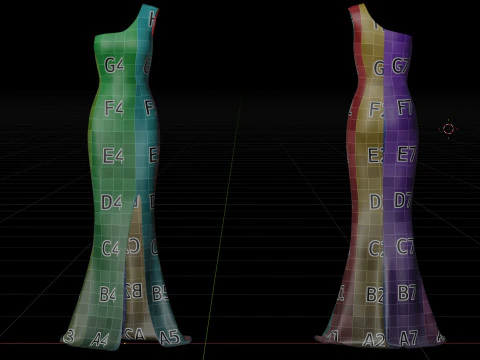 Red Gown Collection Pack Elegant Dresses Formal Wear Fashion Apparel 3D Model