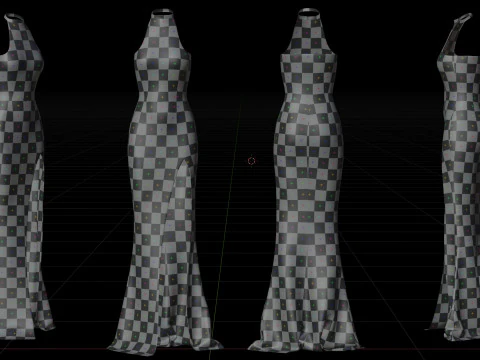 Red Gown Collection Pack Elegant Dresses Formal Wear Fashion Apparel 3D Model