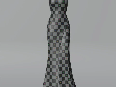 Red Gown Collection Pack Elegant Dresses Formal Wear Fashion Apparel 3D Model