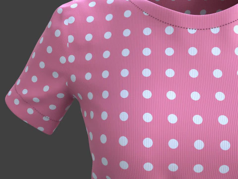 Gonna elegante a pieghe e top in due pezzi Modello 3D