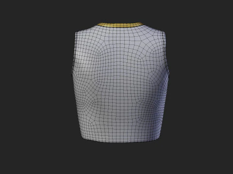 Womens Leather Skater Dress - Dungaree Skater Skirt Crop Top 3D Clothing 3D Model