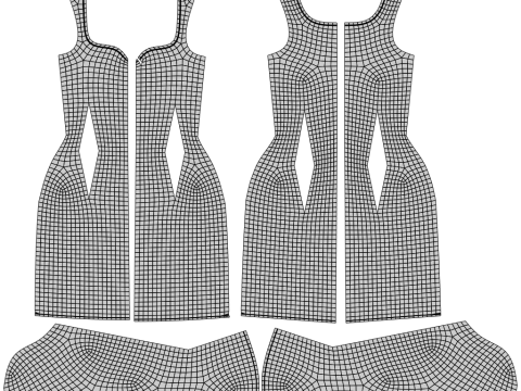 Sweetheart Neck Ruched Bodycon Mini Dress - Valentines dress 3D Model