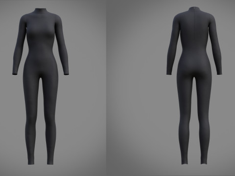 Female Full Bodysuit 3D Clothing Model 3D Model
