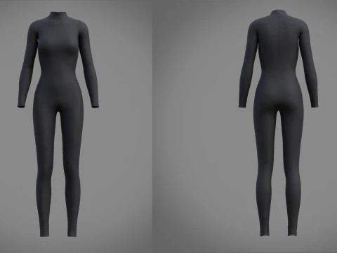 Modelo de roupa 3D de body completo feminino Modelo 3D