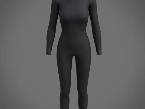 Female Full Bodysuit 3D Clothing Model 3D Model