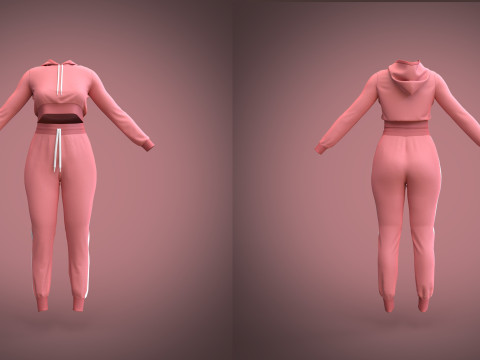 Female Full Bodysuit 3D Clothing Model 3D Model