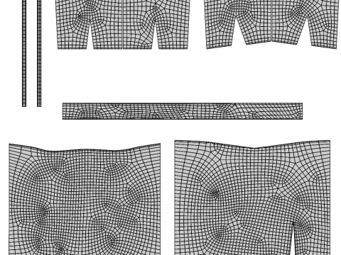 Two-Piece Outfit Plaid Singlet Crop Top and Mini Skirt Female Clothing Asset 3D Model