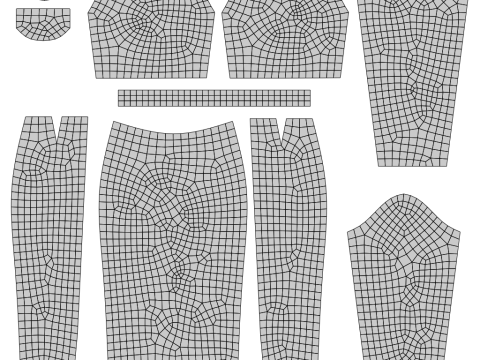 Long sleeve Turtleneck Bodycon Wool Dress 3D Female Clothing Asset 3D Model