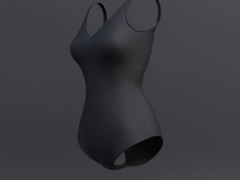 Female Bikini Swimwear Black and White Monokini Swimsuit 3D Model