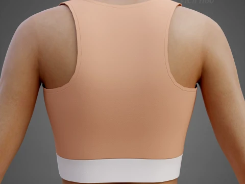 Womens Cami Tank Top and Mini Skirt Tennis Clothes - Two-Piece Sportswear Outfit Set 3D Model
