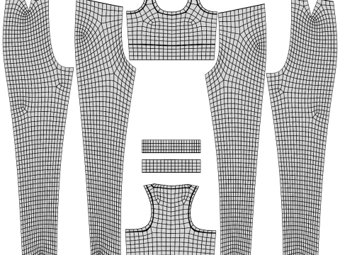 Roupa de ioga branca e preta - suti&atilde; esportivo regata e leggings roupas 3D Modelo 3D