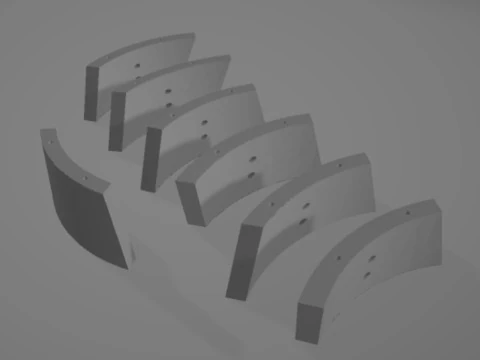 Maqueta de tunelera TBM 3D Print Model