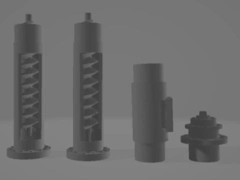 Maqueta de tunelera TBM 3D Print Model