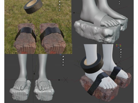 SAPATOS DE BLOCO Modelo 3D