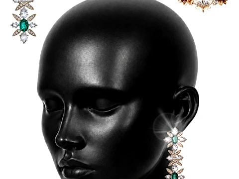 EMERALD EARRING 3D Model