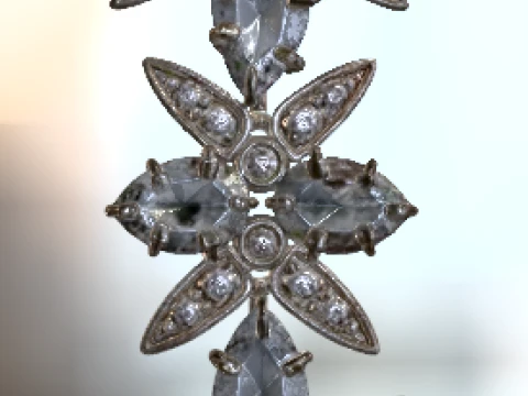 EMERALD EARRING 3D Model