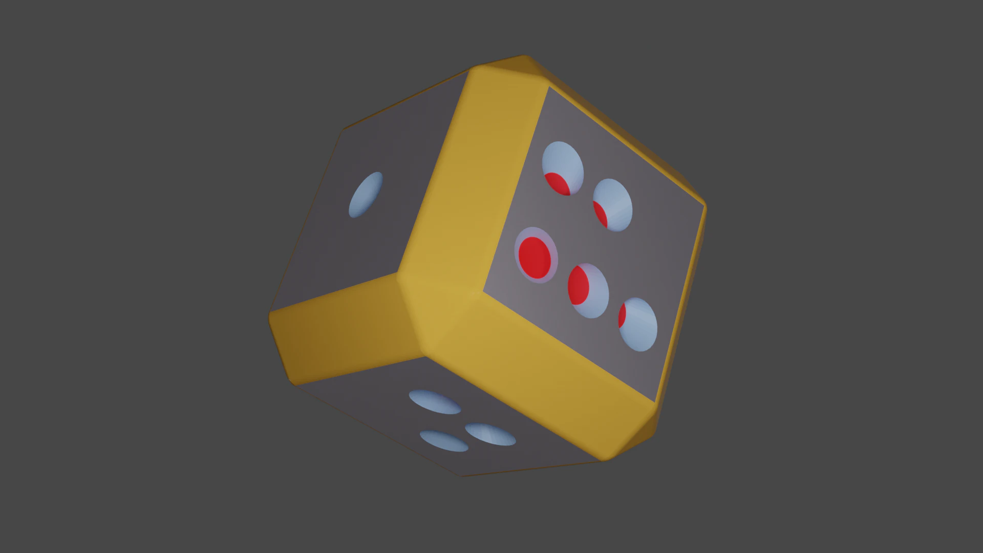 Stylized 3D Dice with Metallic Accents 3D Model .c4d .max .obj .3ds .fbx .stl .blend 