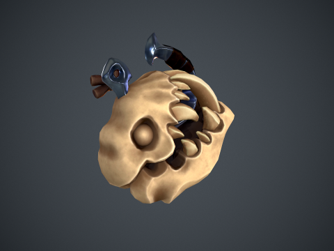 Stylyced creature skull 3D Model