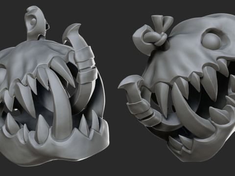 Stylyced creature skull 3D Model
