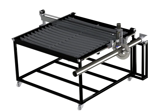Half-Sheet CNC Plasma Table with Rotary Axis Complete Build 3D Model