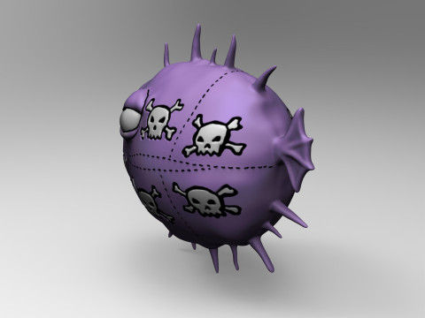 Ryba Fugu Simpson Model do druku 3D