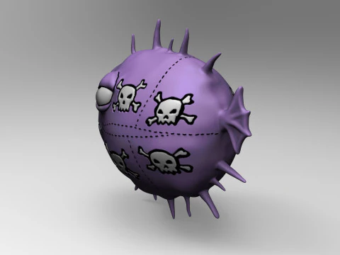 Balık Fugu Simpson 3D Baskı Modeli