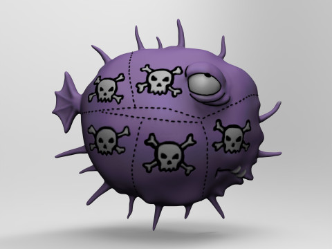 Fish Fugu The Simpson 3D Print Model