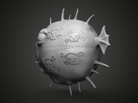 Fish Fugu The Simpson 3D Print Model