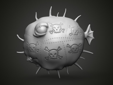 Fish Fugu The Simpson 3D Print Model