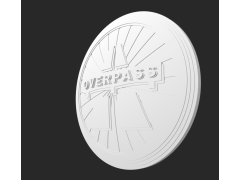 CS2 logo OVERPASS 3D Model