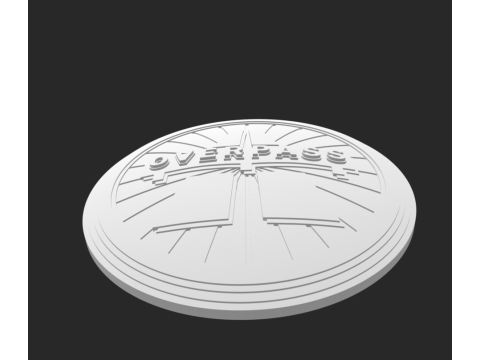 CS2 logo OVERPASS 3D Model