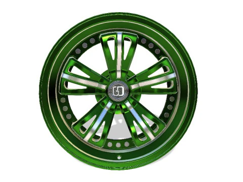 HYPERCAR CONCEPT 2 PIECE WHEEL DESIGN 3D Model