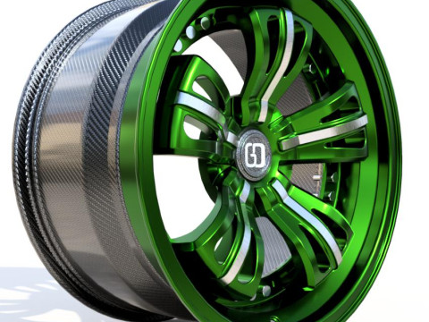 HYPERCAR KONSEPT 2 PAR&Ccedil;ALI JANT TASARIMI 3D Model