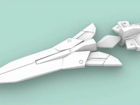 VIRTUAL ON OT MBV-707 TEMJIN BLUE SLIDER 3D Model