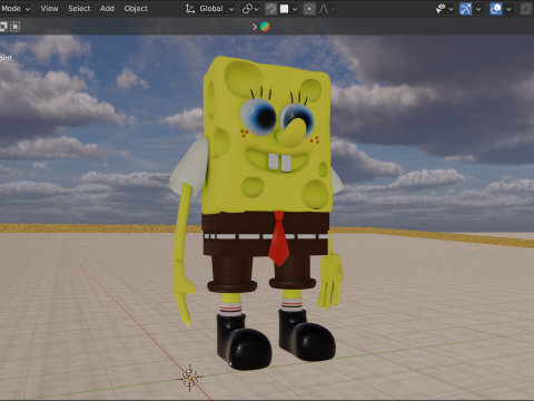 S&uuml;nger Bob 3D Model