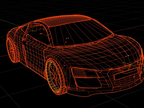 Stylized Sports Car 3D Model