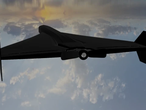 Military Stiyle UAV 3D Model