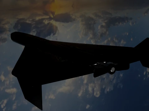 Military Stiyle UAV 3D Model