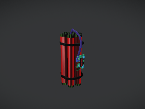 程式化的炸药炸药 3D 模型