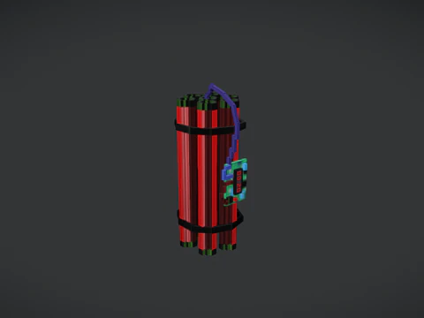 Stylized Dynamite Explosive 3D Model