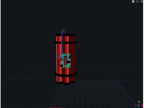 程式化的炸药炸药 3D 模型