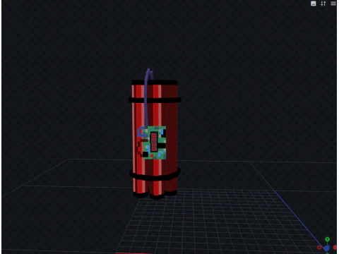 Stylized Dynamite Explosive 3D Model