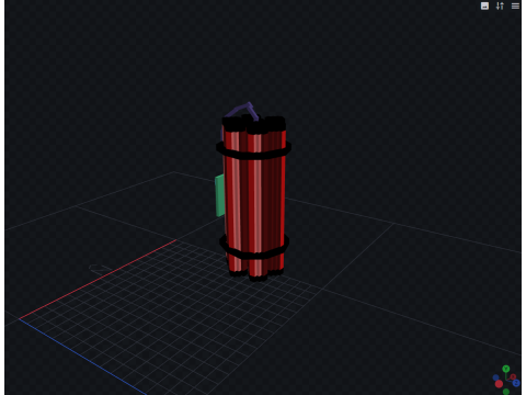 程式化的炸药炸药 3D 模型