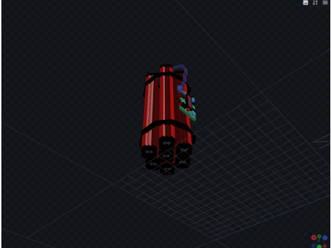 程式化的炸药炸药 3D 模型