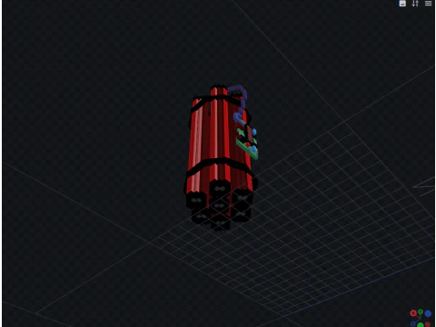 Stylized Dynamite Explosive 3D Model